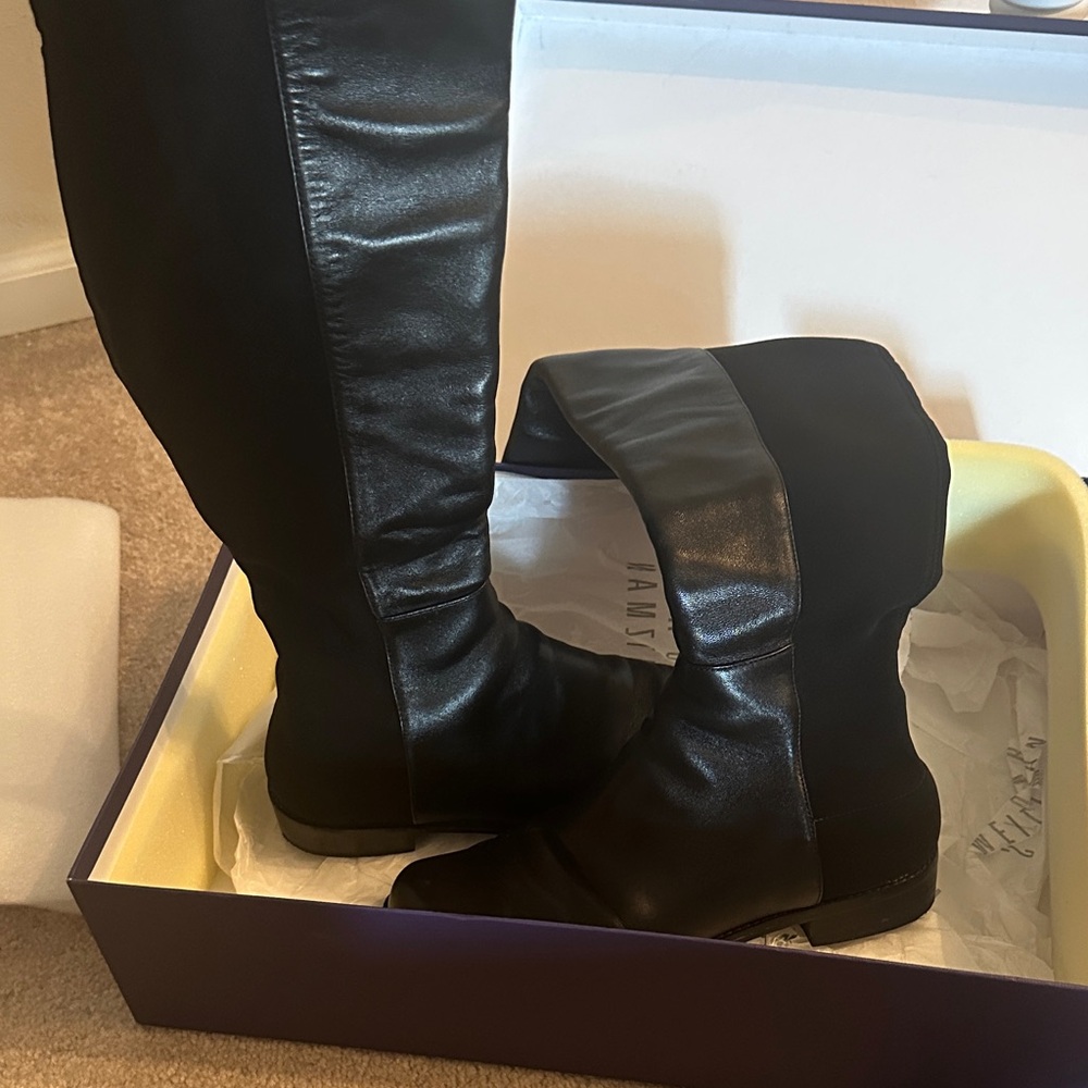 Stuart Weitzman Black Over the Knee Boots 5050
